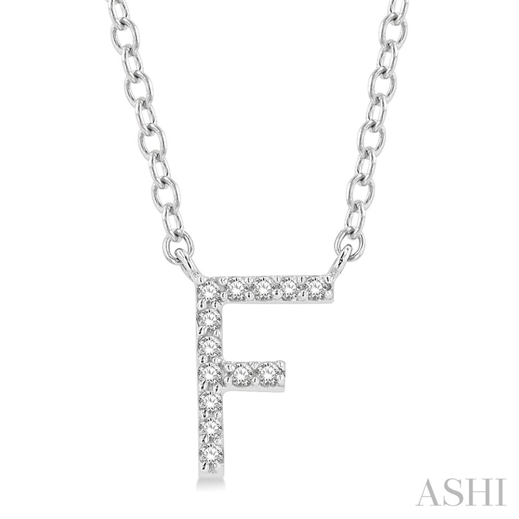 Initial Y Style Necklace 10 KT White With Diamonds 18" Long