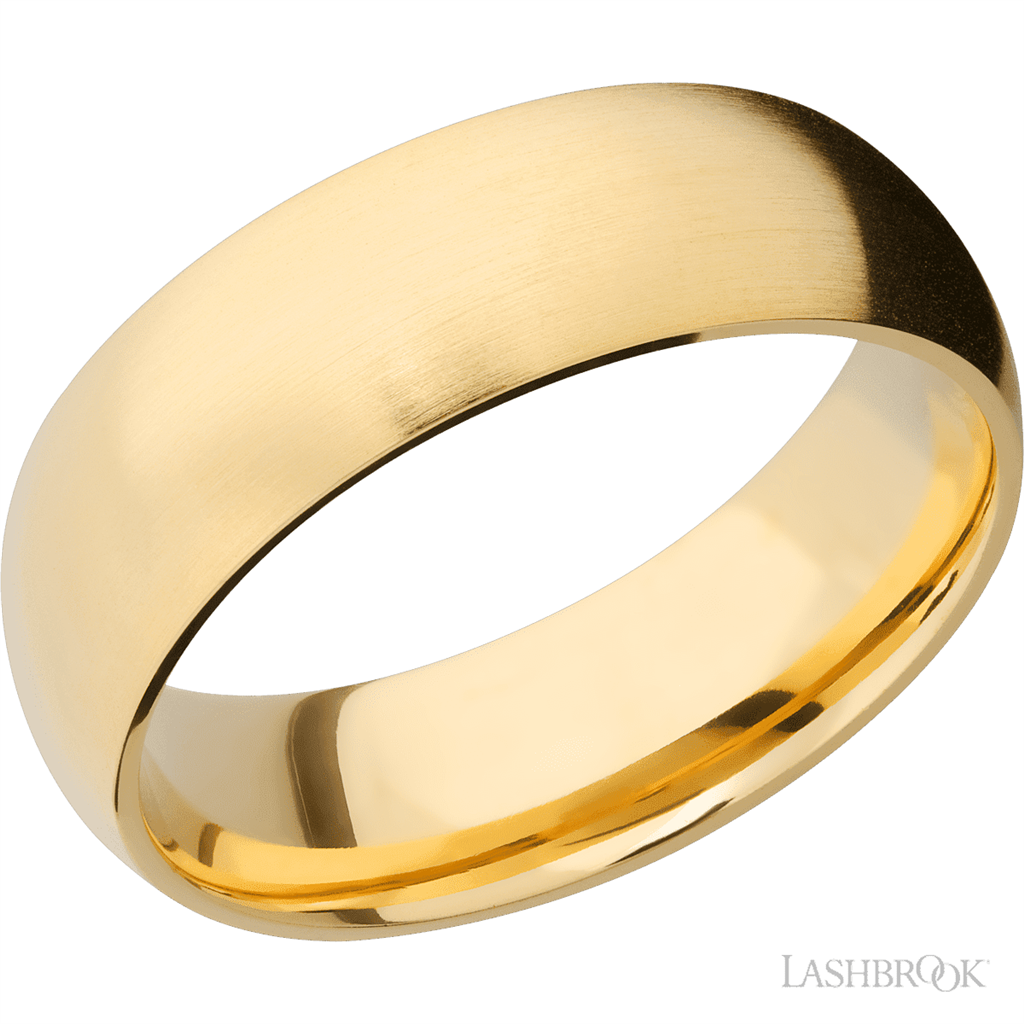Straight Solid Style Wedding Band 14 Karat Gold Yellow 7mm wide size 10