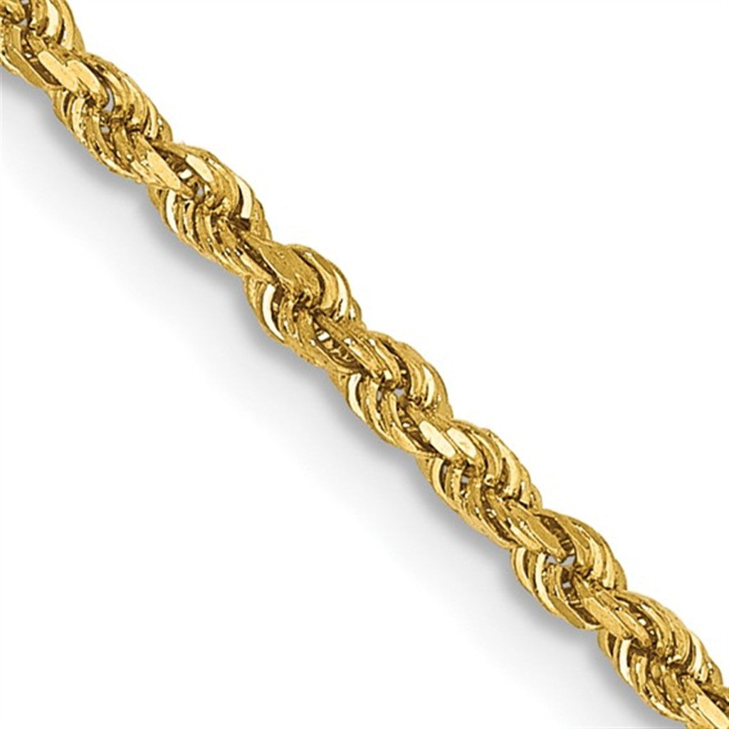 Rope Link Chain 14 Karat Gold Yellow 1.75 MM Wide 20' In Length