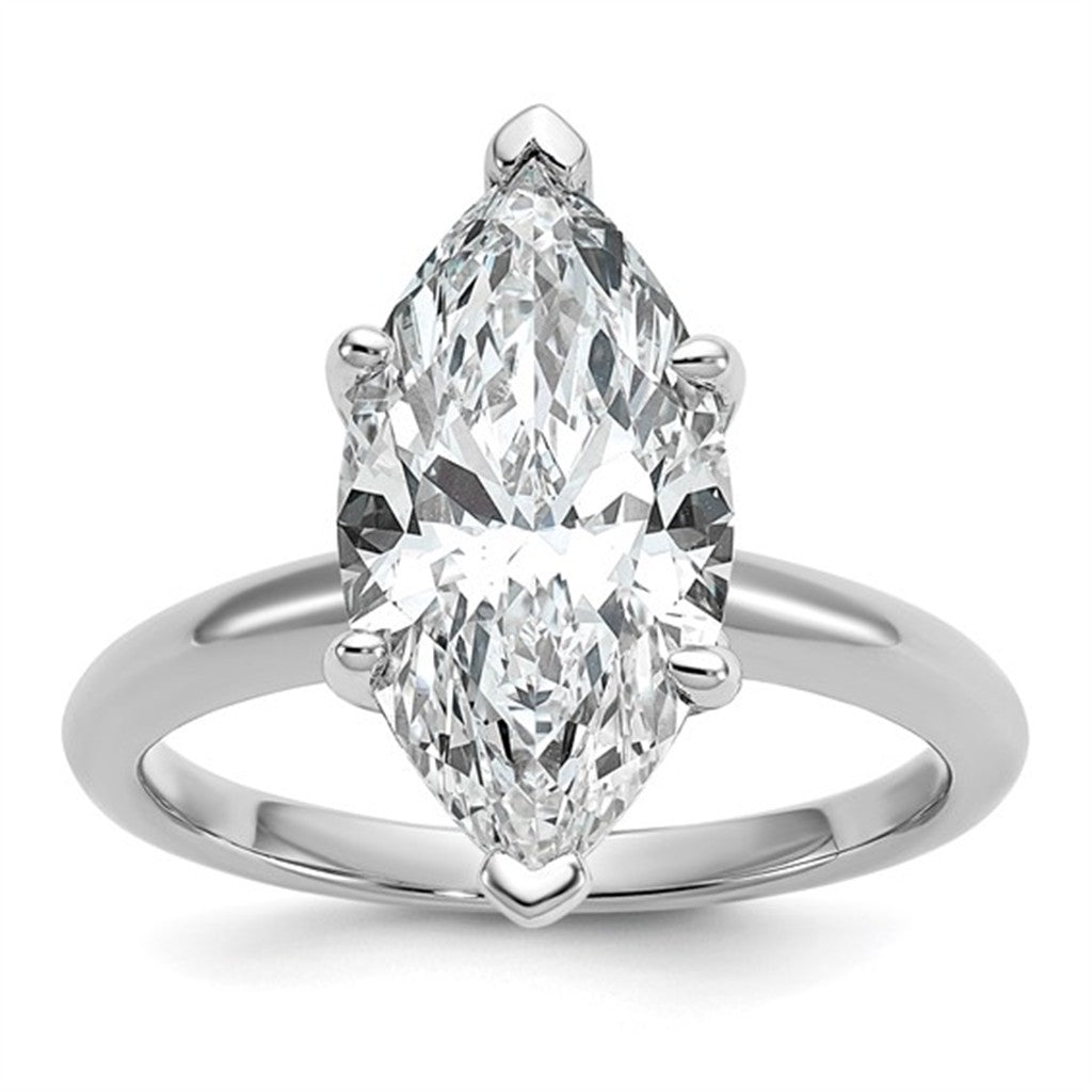 Solitare Style Lab Diamond Engagement Ring14 Karat Gold White