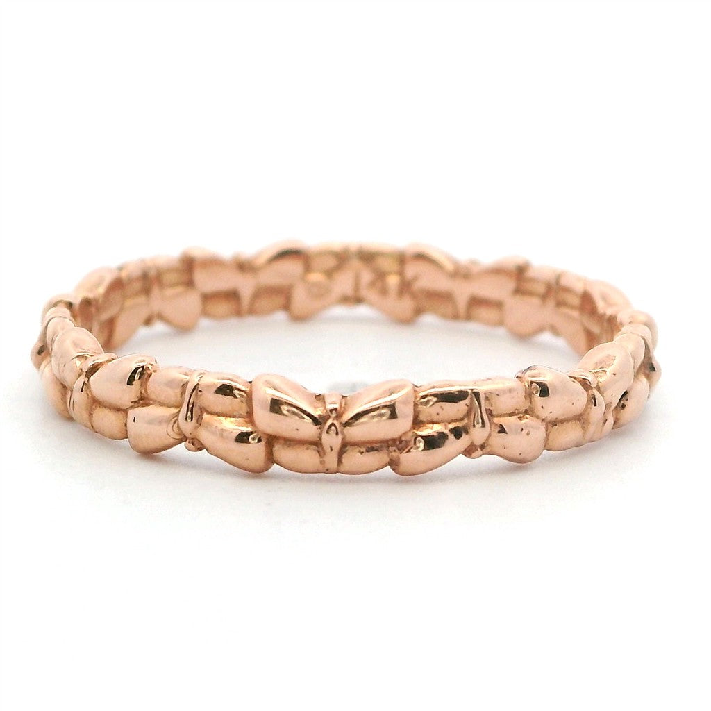 Stack-Able Fashion Ring 3 mm wide 14 Karat Gold Rose Size 6.25