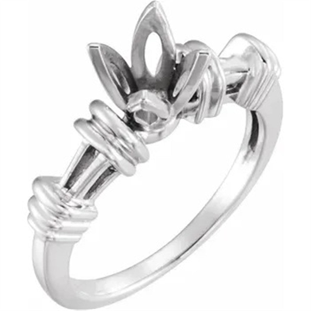 Solitare Style Diamond Engagement RingBase Metal White