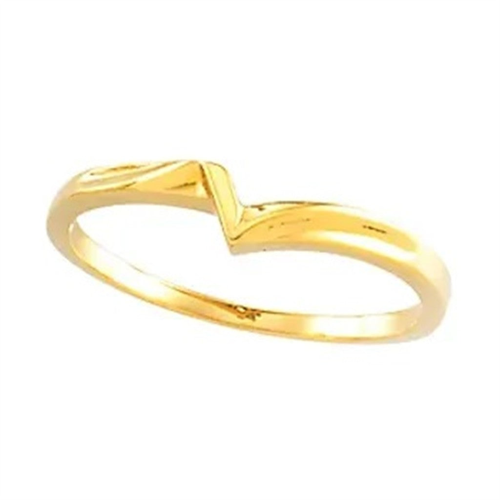 Stack-Able Wedding Band Prec Metal Womens Alloy Yellow Size 6.5