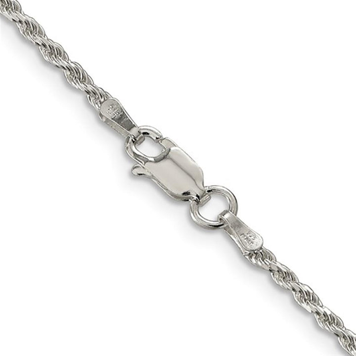 White .925 1.85 MM Rope Chain 18" Long