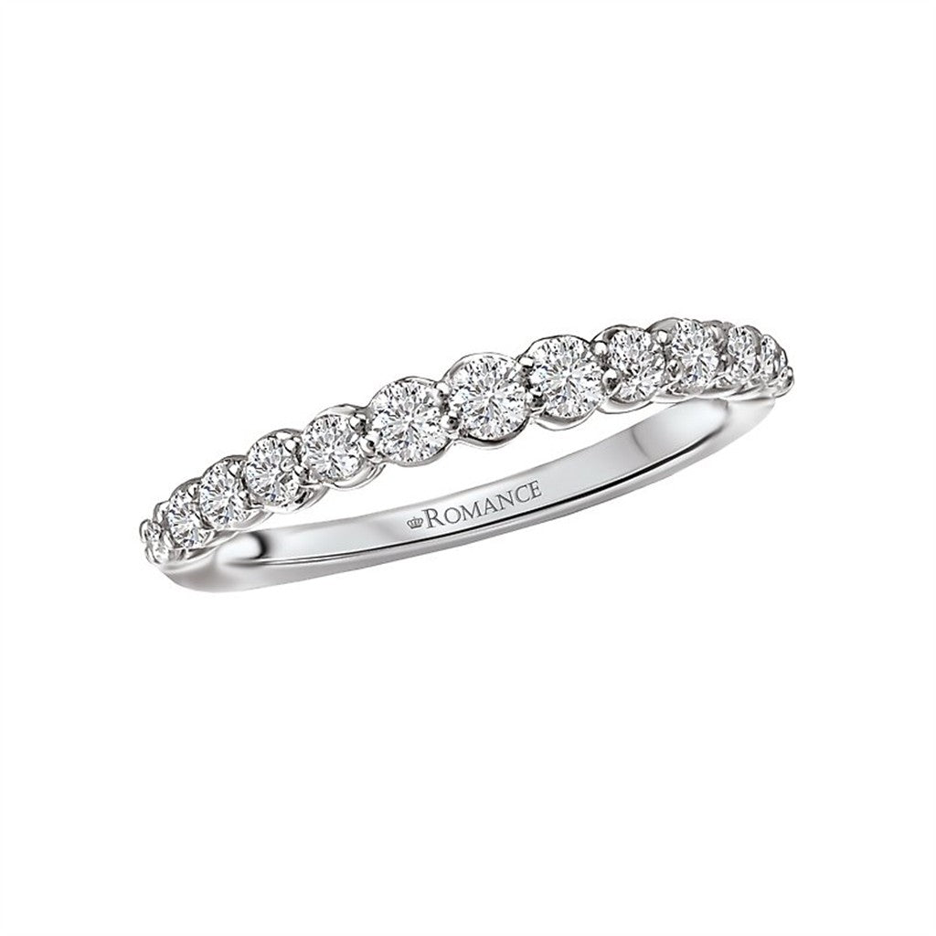 1/2 Anniversary Style Diamond Wedding Band 18 Karat Gold White size 6