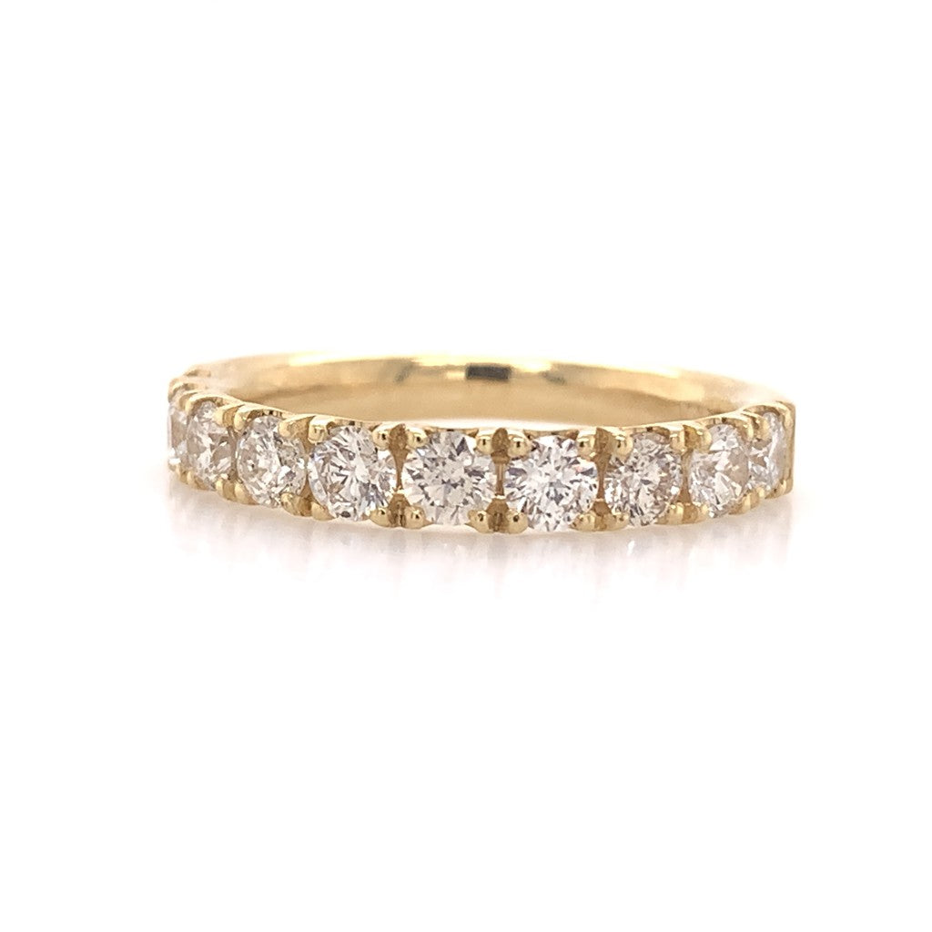 1/2 Anniversary Style Diamond Wedding Band 14 Karat Gold Yellow with Diamonds size 6.25