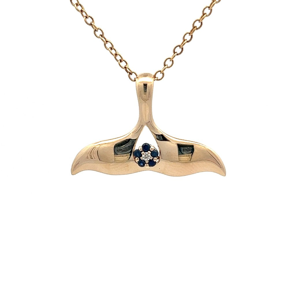 <Sea Life> Tag Pendant 14 Karat Gold Yellow