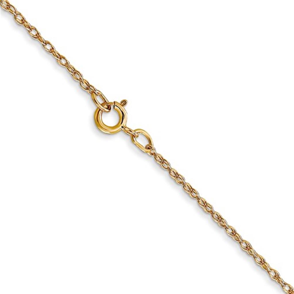 Loose Rope Link Chain 14 KT Yellow 0.7 MM Wide 18' In Length
