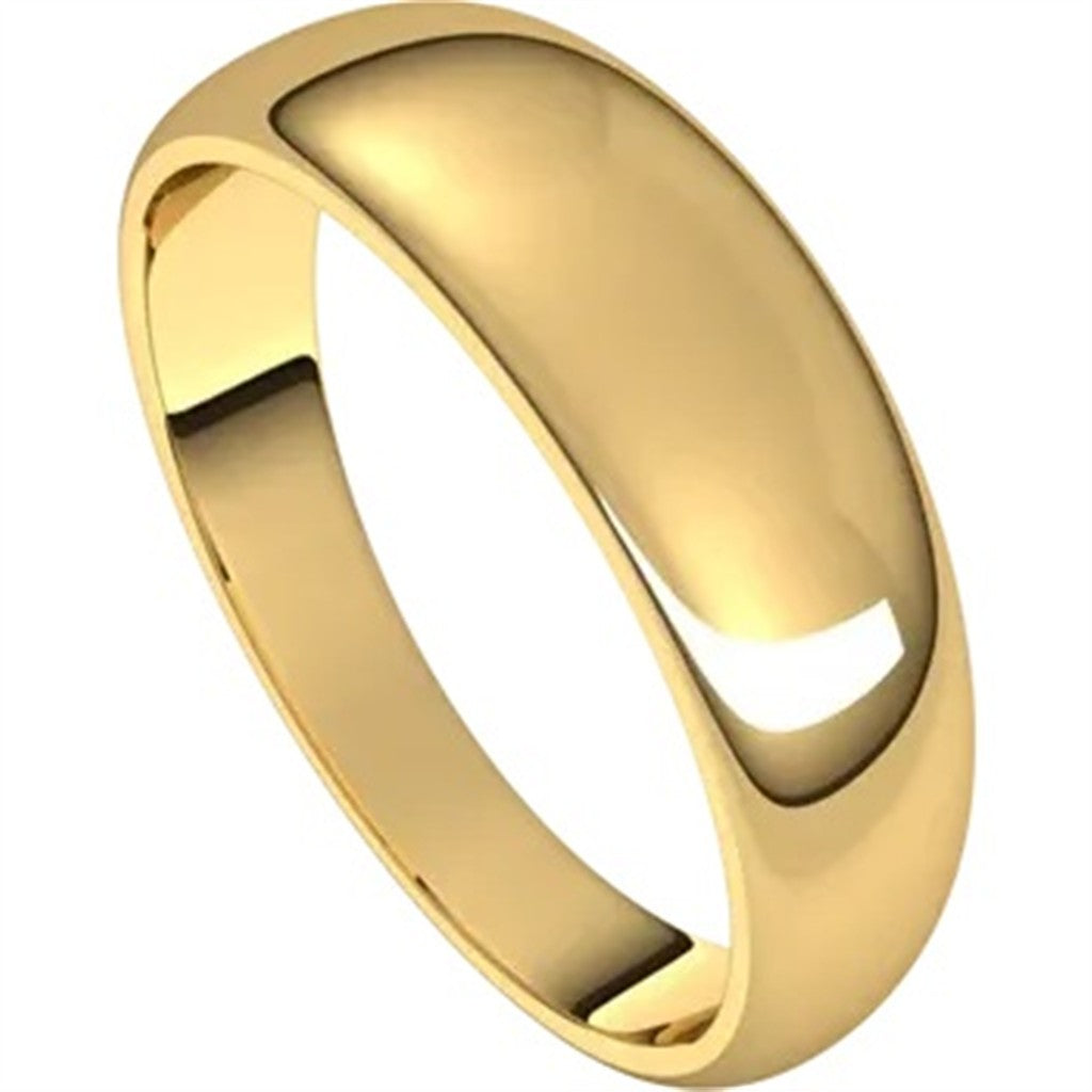 Solid Style Wedding Band Alloy Yellow 4mm wide size 11