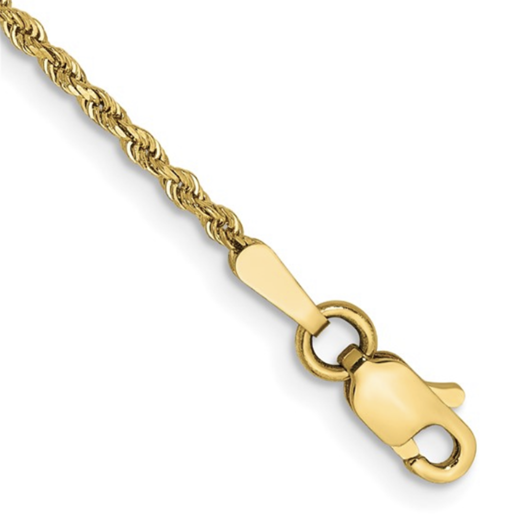 Rope Link Chain 14 Karat Gold Yellow 1.5 MM Wide 18' In Length