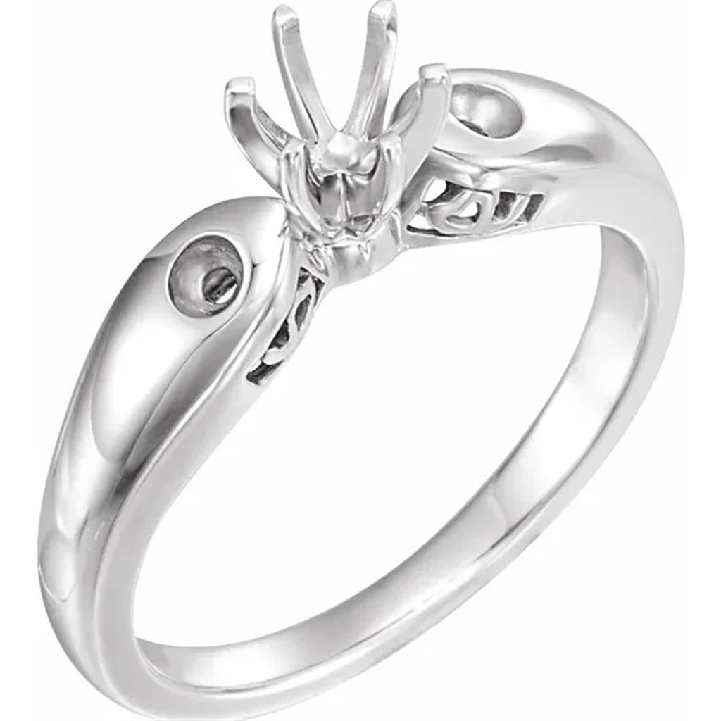 Tiffany Style Diamond Engagement RingBase Metal Yellow
