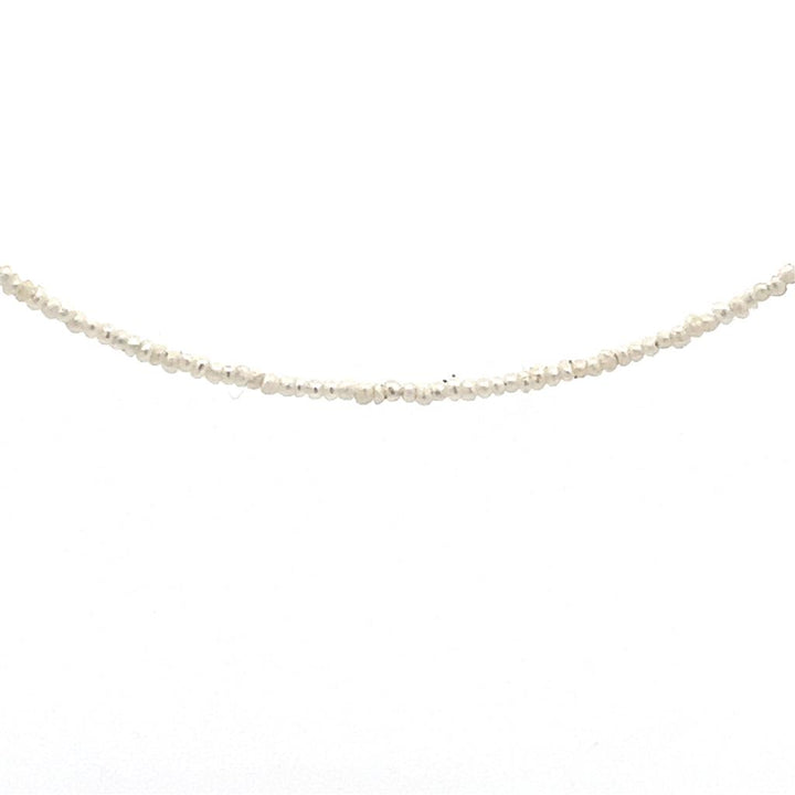 Single Strand Pearl Strand Necklace Strung on 14 KT 16" Long with White AKC Seed Akoya Pearl