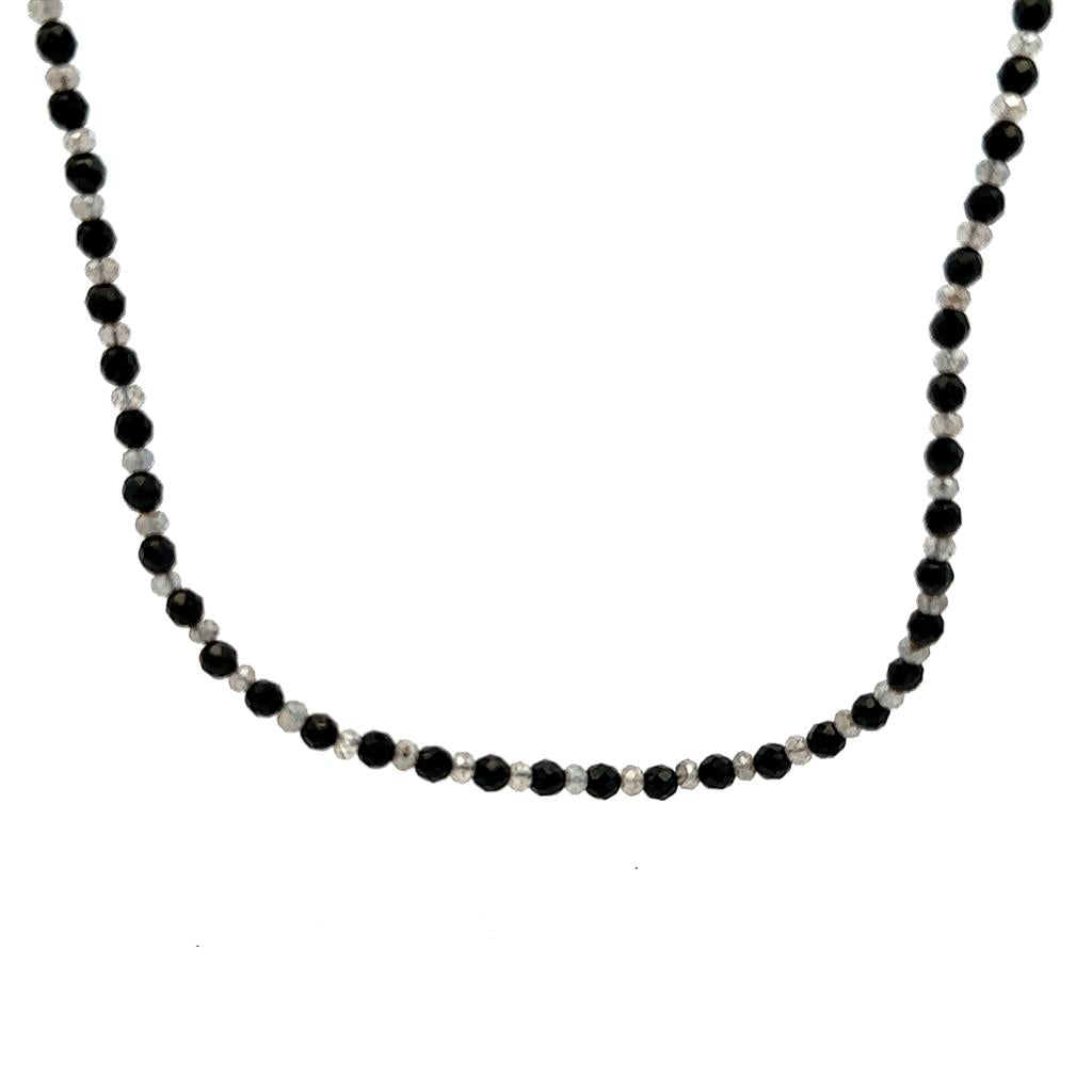 Spinel & Diamond Strand Necklace With a .925 Clasp 22" Long