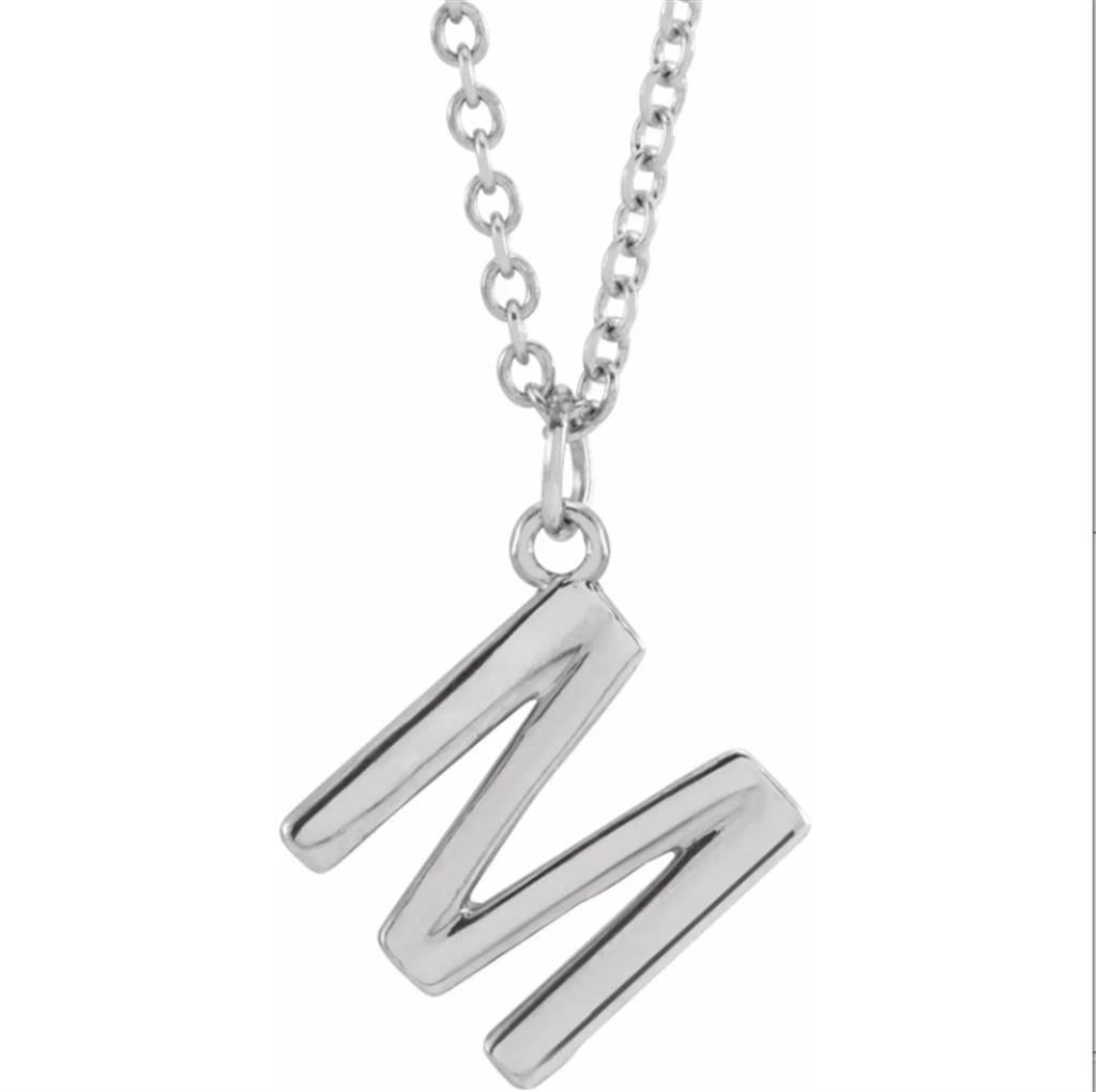 87237 Drop Pendant 14 Karat Gold White