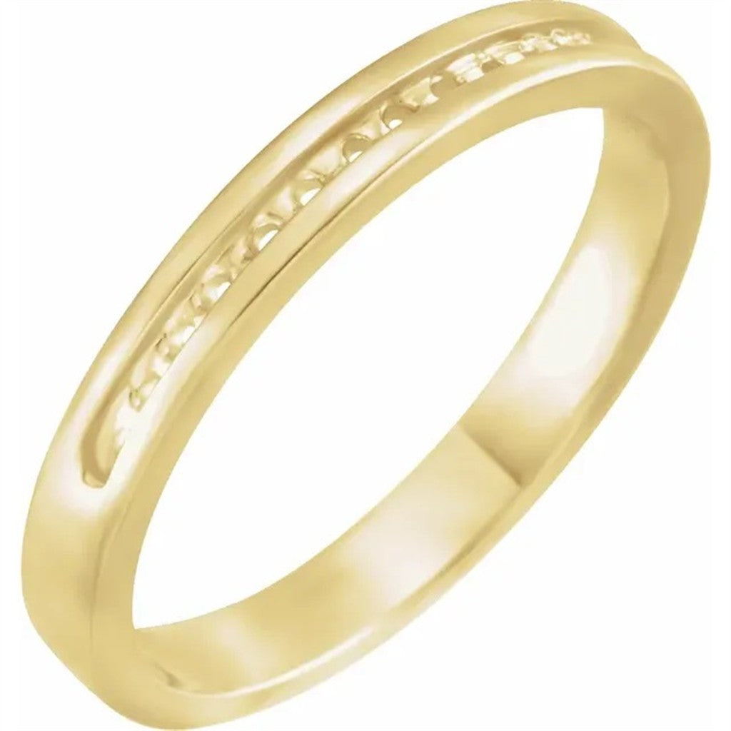 Channel Set Style Diamond Wedding Band Sterling Silver Yellow with Diamonds & Diamonds Accent size 6