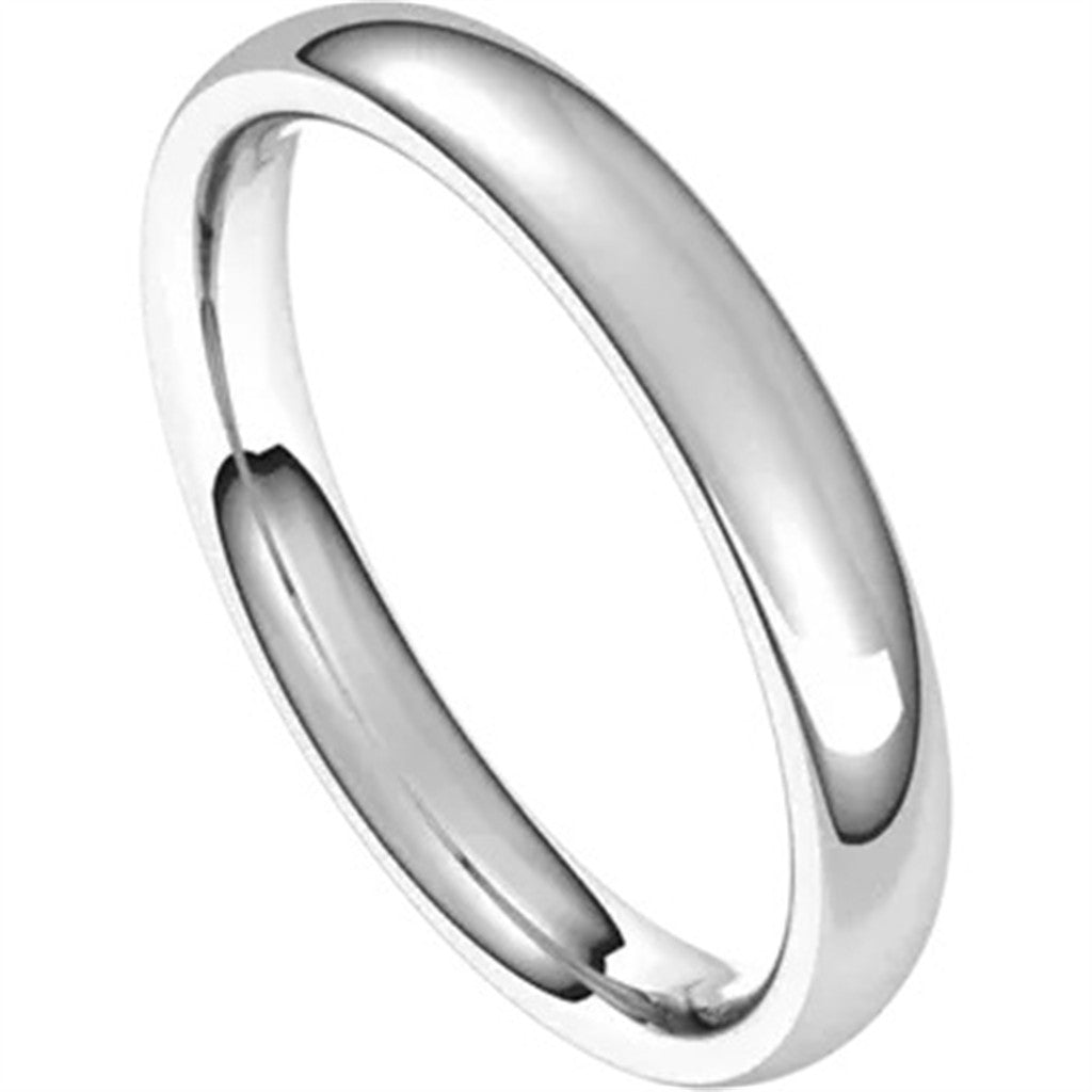 Straight Solid Wedding Band Prec Metal Womens 2 mm wide Platinum White Size 6.5