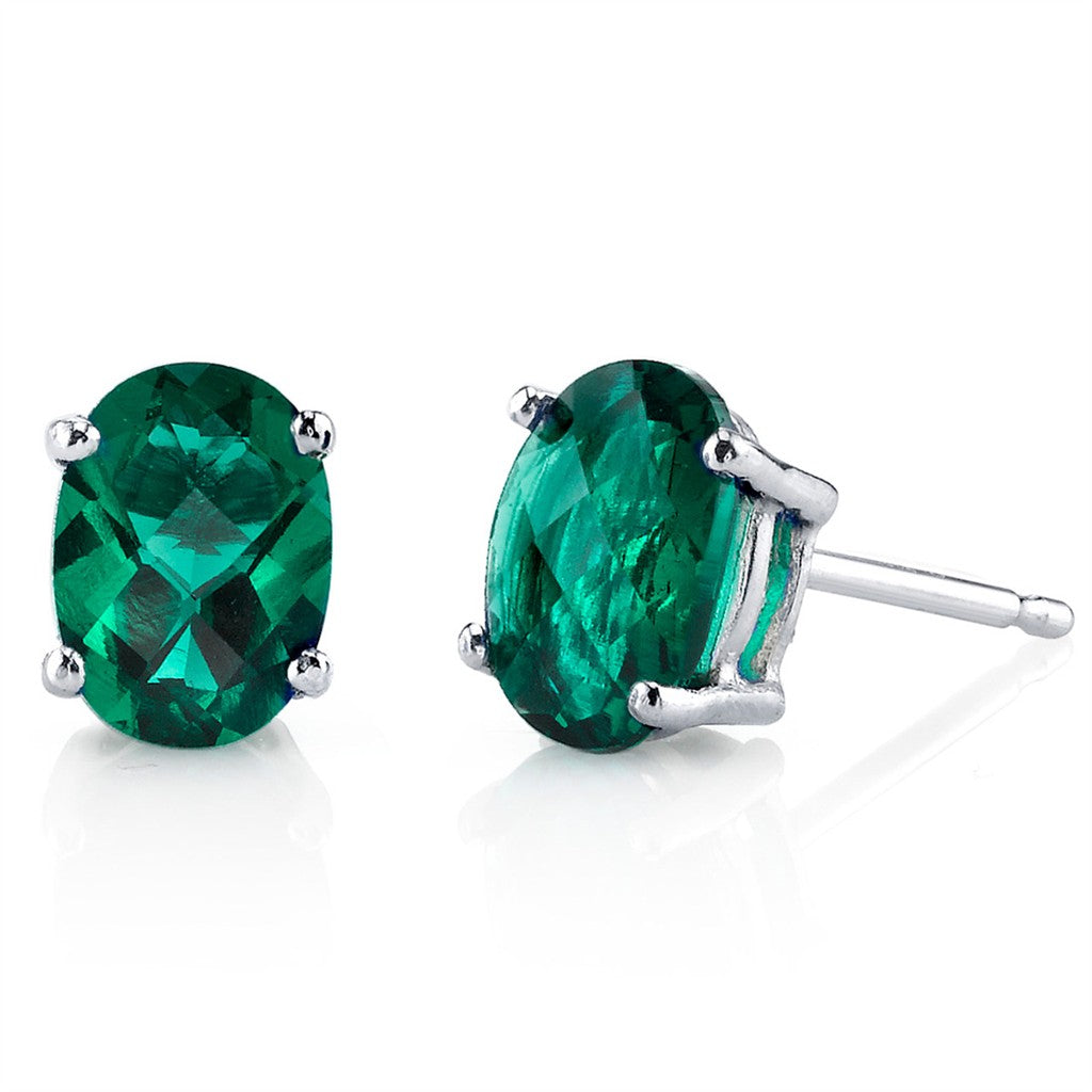 Precious Metal Earrings With Colored Stones