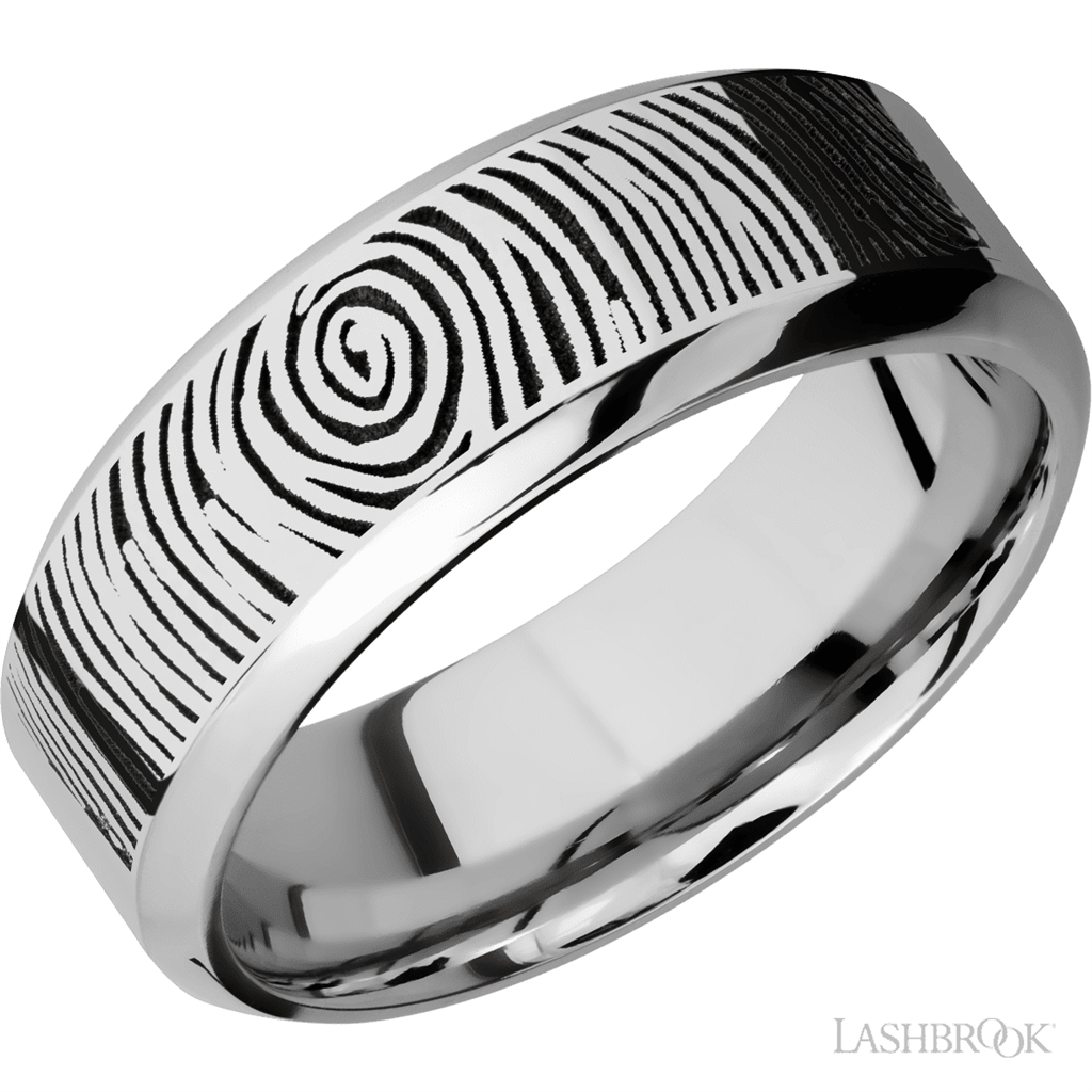 White Cobalt Chrome Alternative Metal Ring 8mm wide Size 10