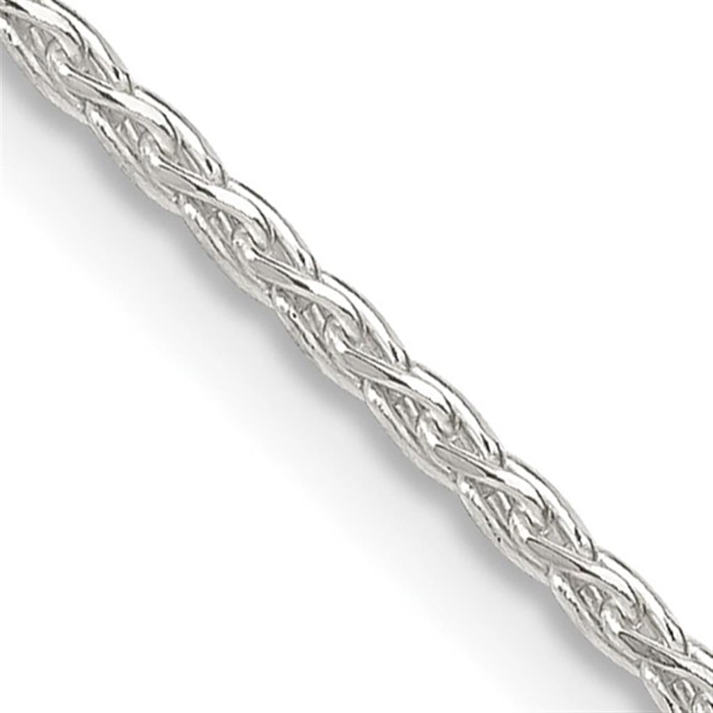 White .925 1.5 MM Curb Chain 16" Long