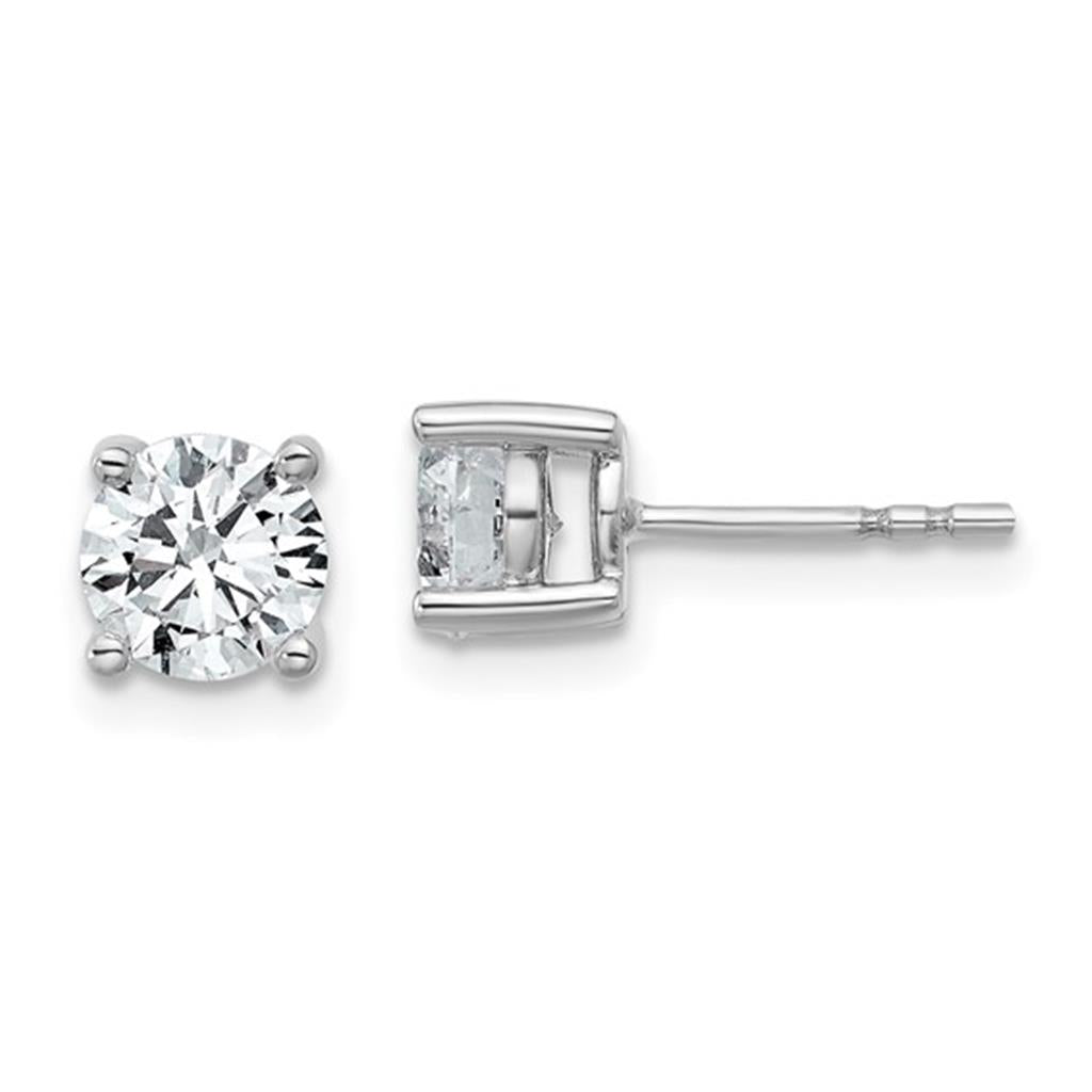Lab Diamonds Stud Earrings 14 KT White 1.50 Carat Total Weight
