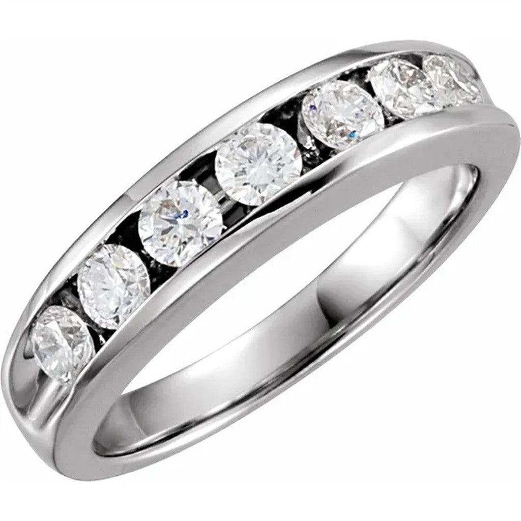 1/2 Anniversary Style Diamond Wedding Band 14 Karat Gold Yellow with Diamonds & Diamonds Accent size 6.25
