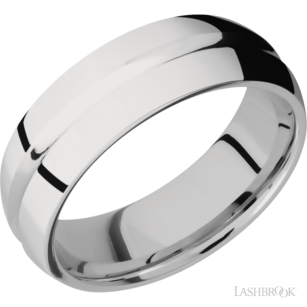 Straight Solid Style Wedding Band 14 Karat Gold White 8mm wide size 10