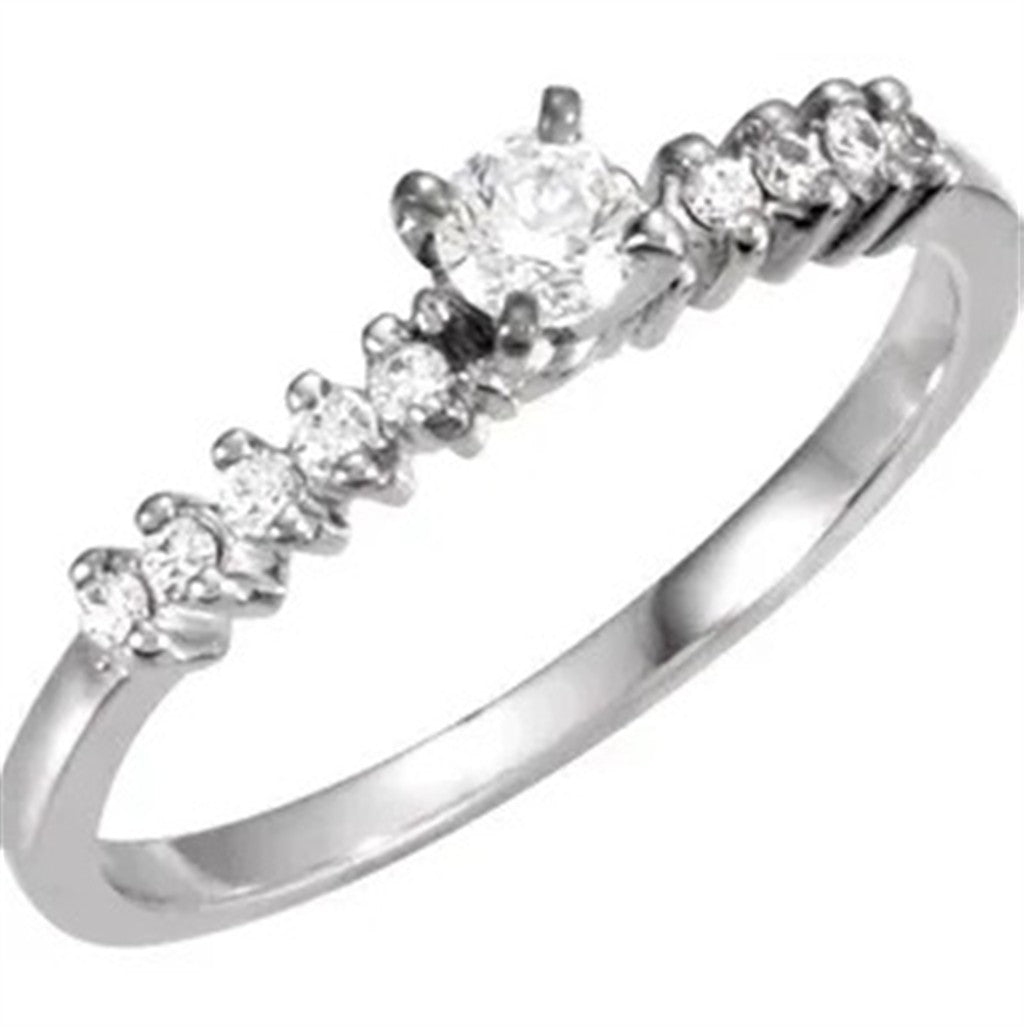 Contemporary Style Diamond Engagement Ring Base Metal Yellow
(Center Stone Not Included)