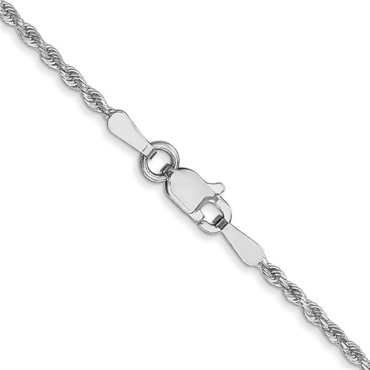 Rope Link Chain 14 KT White 1.3 MM Wide 18' In Length