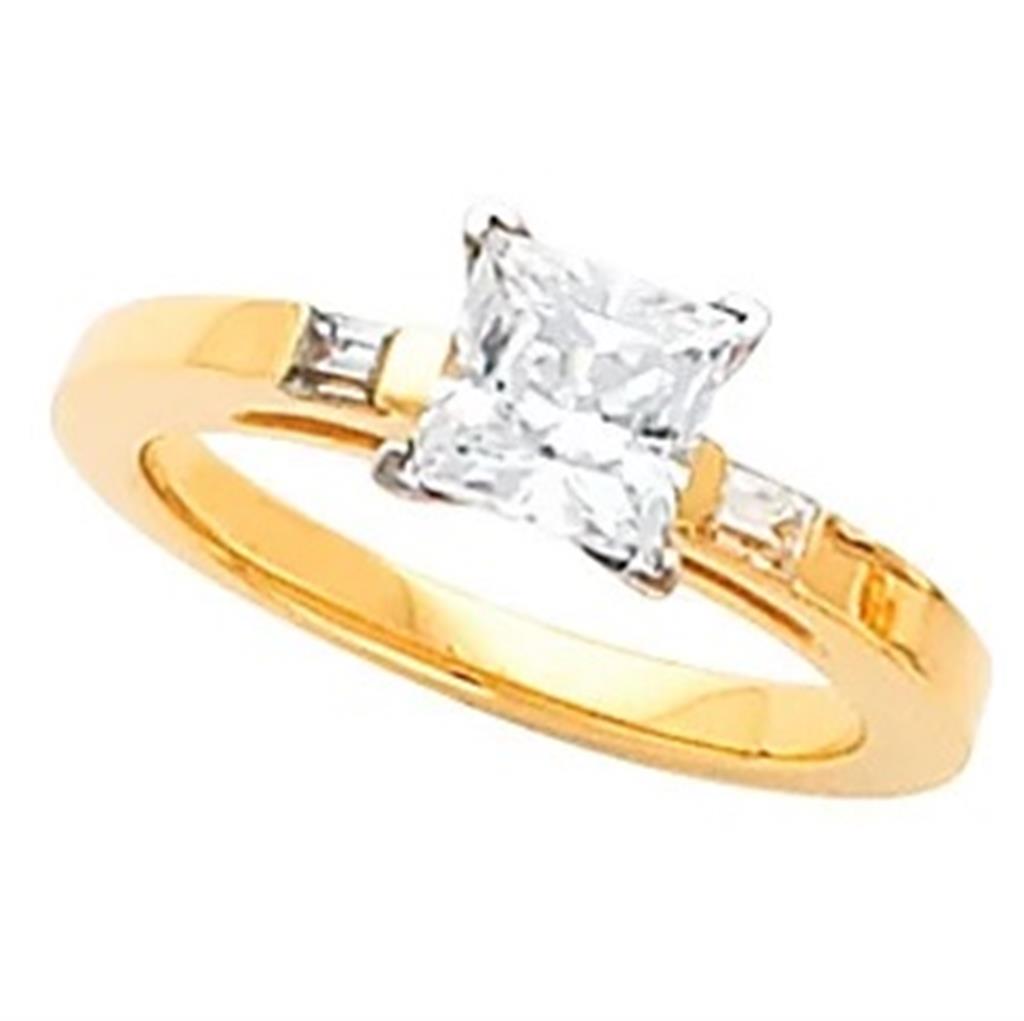 Tiffany Style Diamond Engagement RingBase Metal White