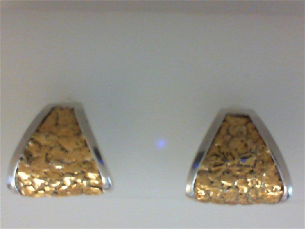 Sterling Silver Earrings Accented with Alaskan Gold Nuggets