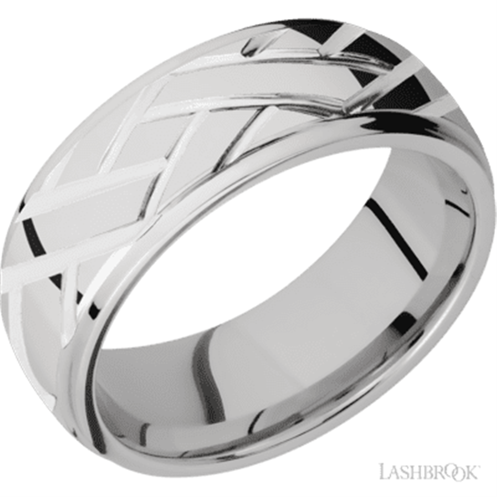 Straight Solid Style Wedding Band 14 Karat Gold White 8mm wide size 10