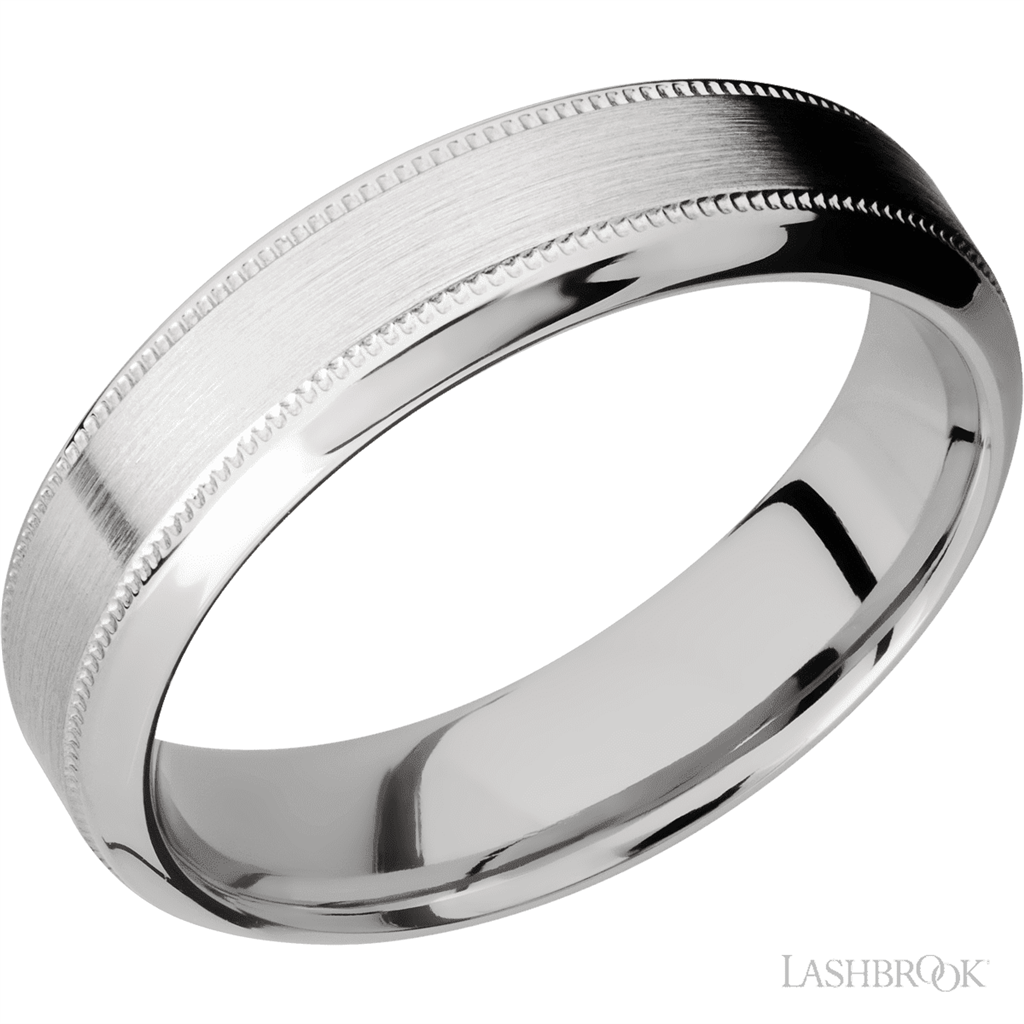 Straight Solid Style Wedding Band 14 Karat Gold White 6mm wide size 10