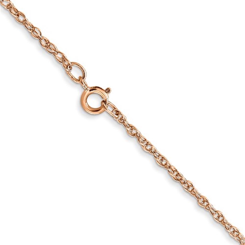 Loose Rope Link Chain 14 KT Rose 1.15 MM Wide 18' In Length