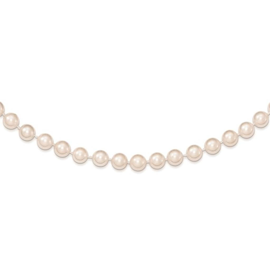Single Strand 18" Cultured 7mm Round Akoya Pearl Necklace