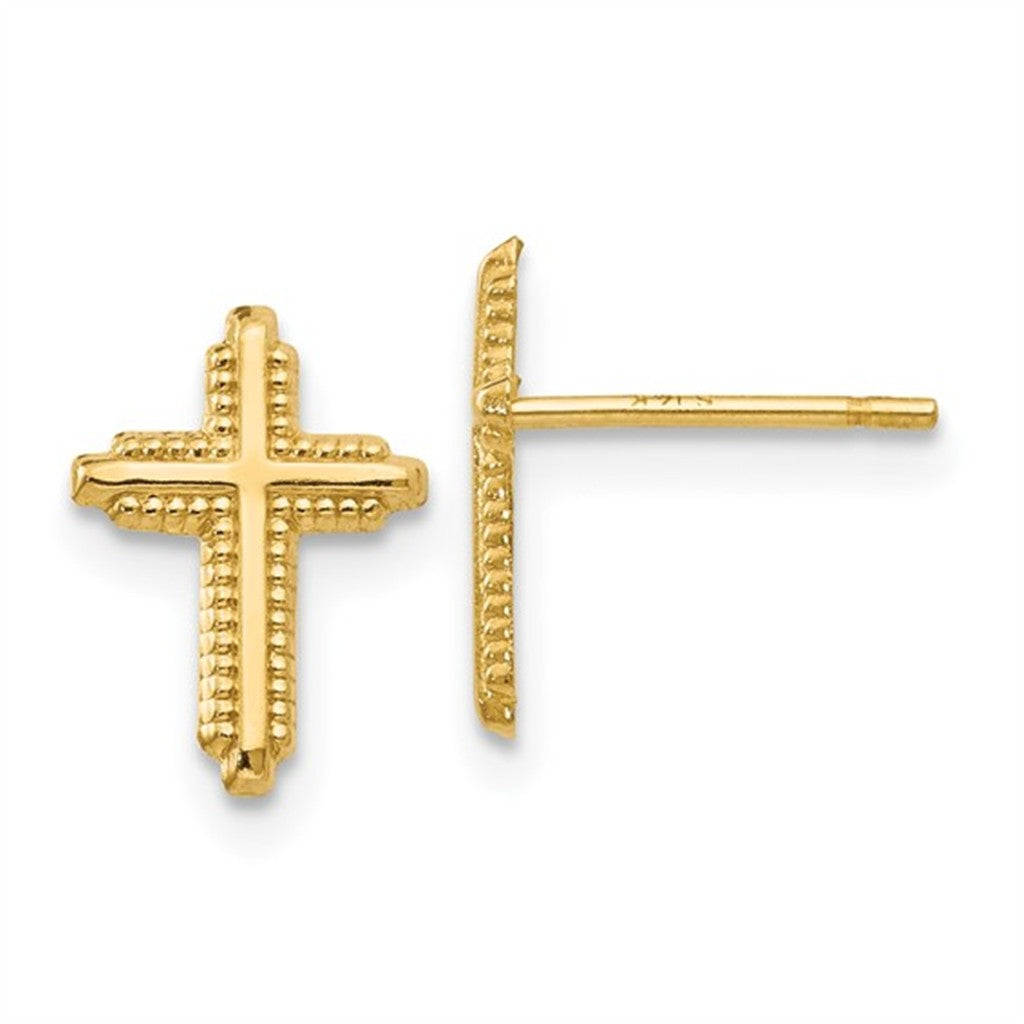 Stud Precious Metal Earrings 14 KT Yellow