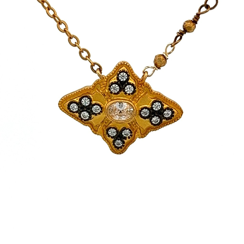In Line Pendant Sterling Silver Yellow