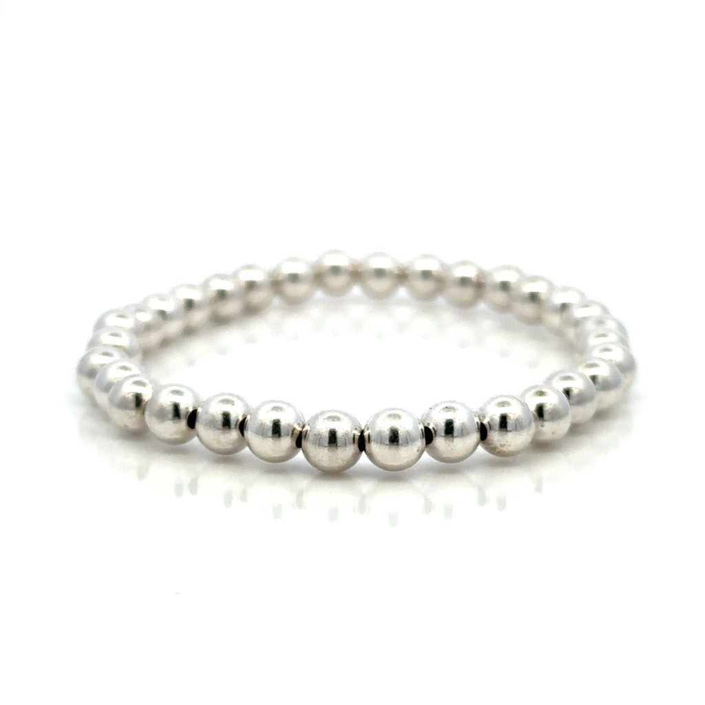 Gemstone Bead Stretch Bracelet 7" Long