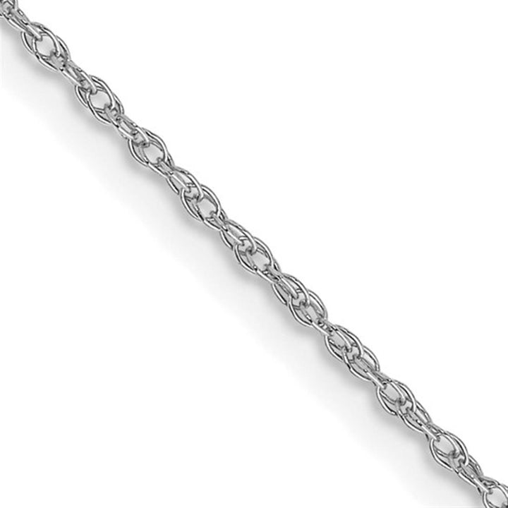 Loose Rope Link Chain 14 KT White 0.7 MM Wide 20' In Length
