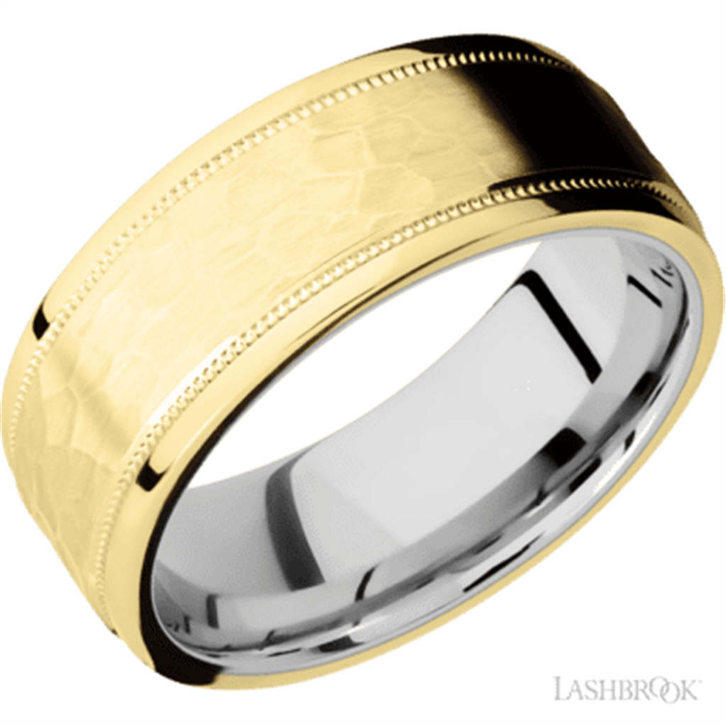 Straight Solid Style Wedding Band 14 Karat Gold Yellow 8mm wide size 10