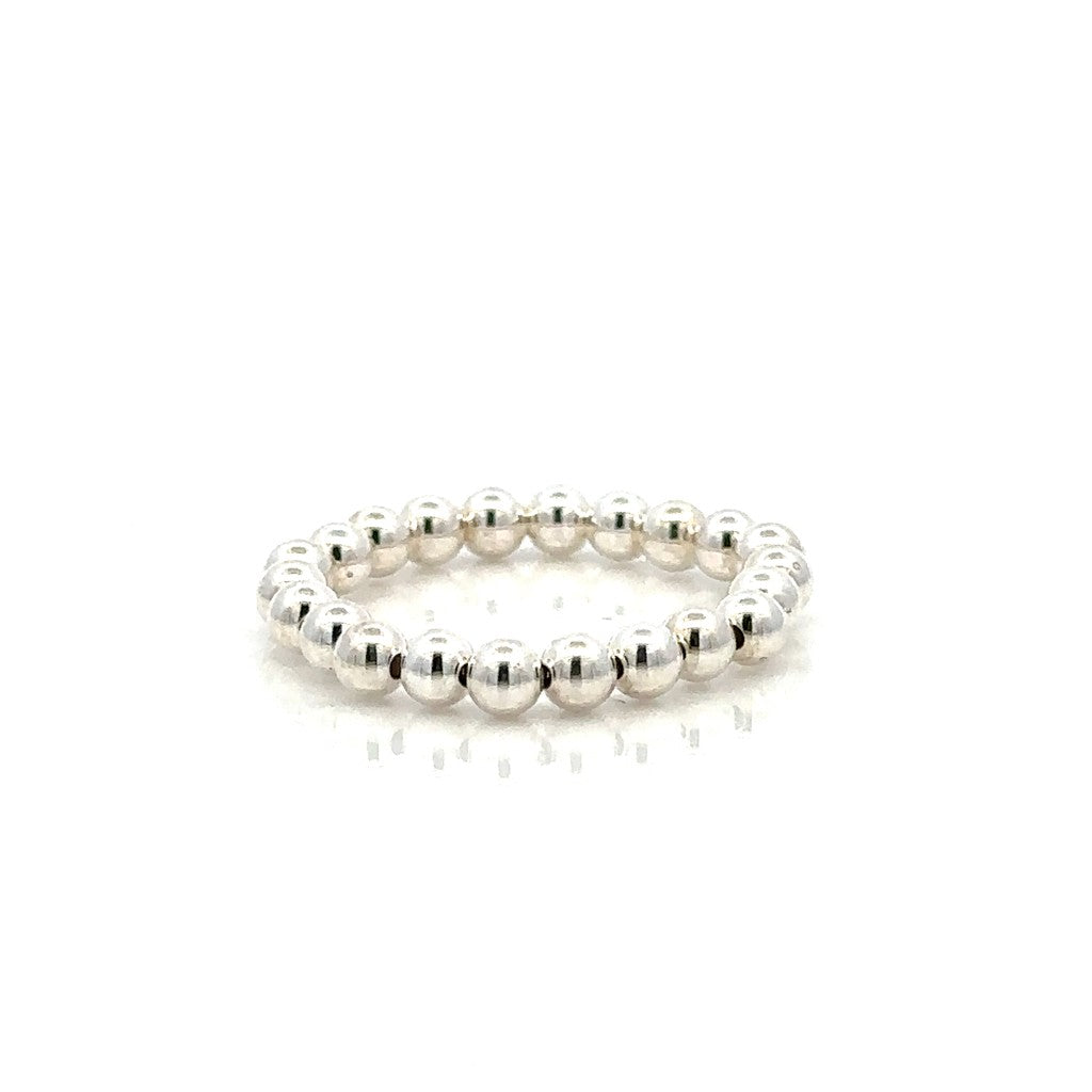 Adjustable Ring Silver 3 mm wide Sterling Silver White Size 7