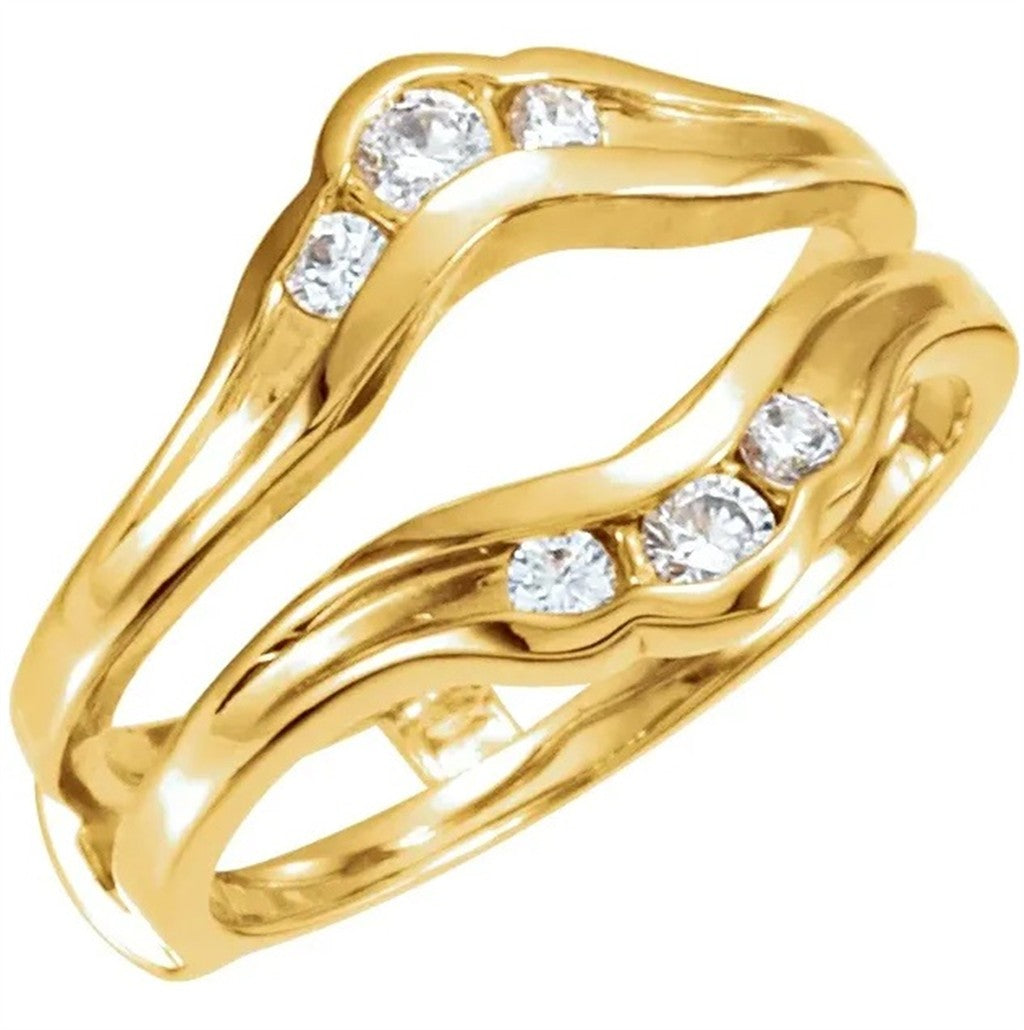 Shadow Style Diamond Wedding Band Base Metal White with Diamonds size 6.5