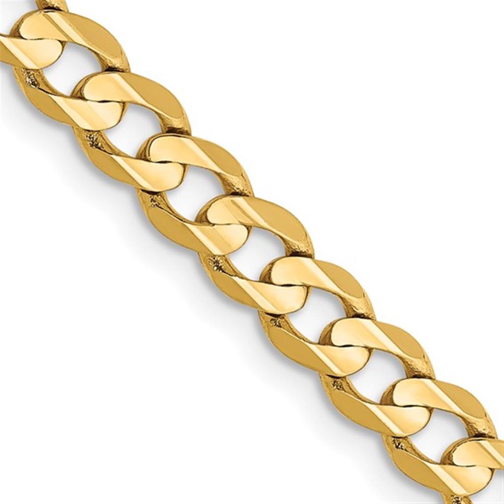 Curb Link Chain 10 KT Yellow 4.5 MM Wide 20' In Length