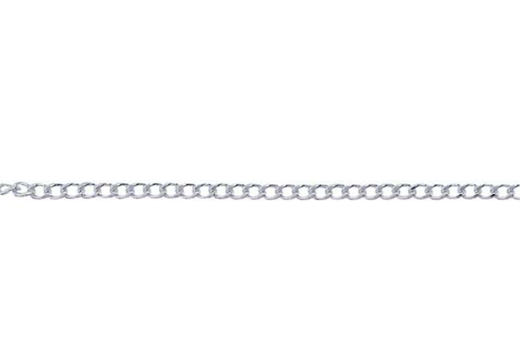 White Stainless Steel 1.3 MM Cable Chain 18" Long