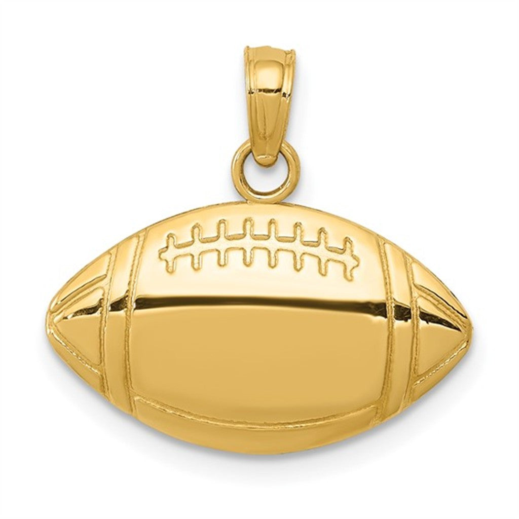 Football Drop Pendant 14 Karat Gold Yellow