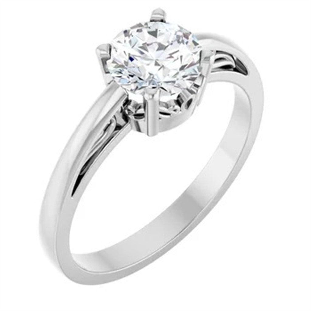 Solitare Style Diamond Engagement Ring14 Karat Gold White