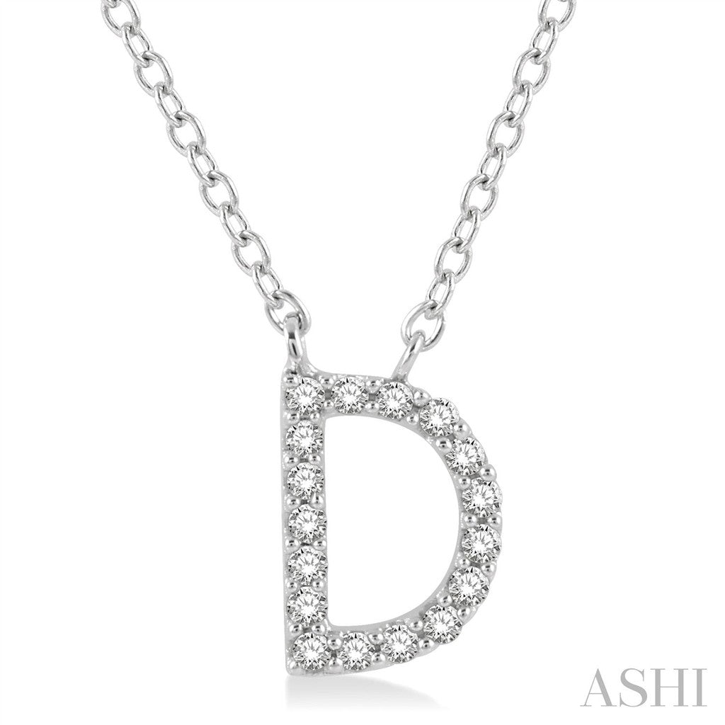 Initial Y Style Necklace 10 KT White With Diamonds 18" Long
