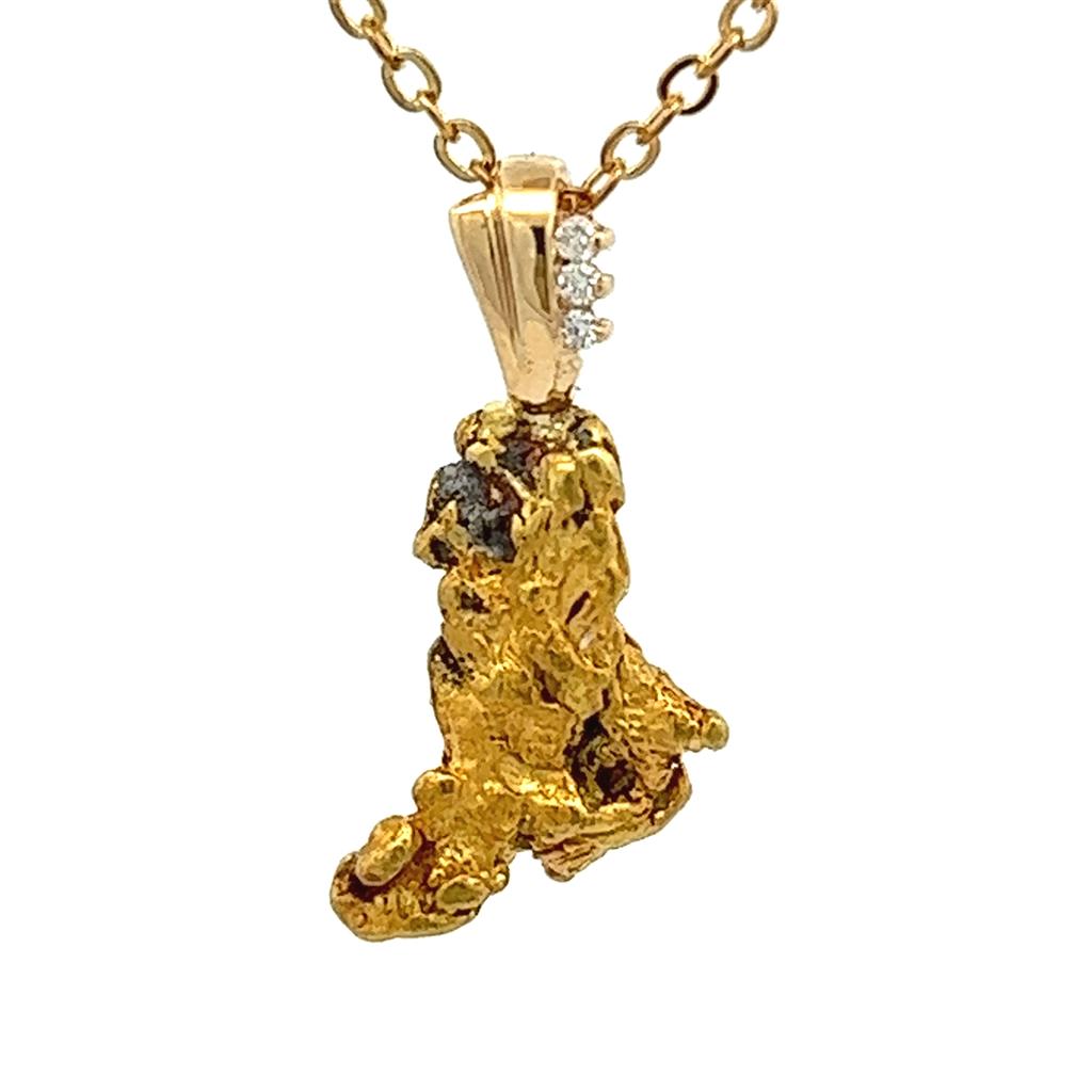 Gold nugget pendant