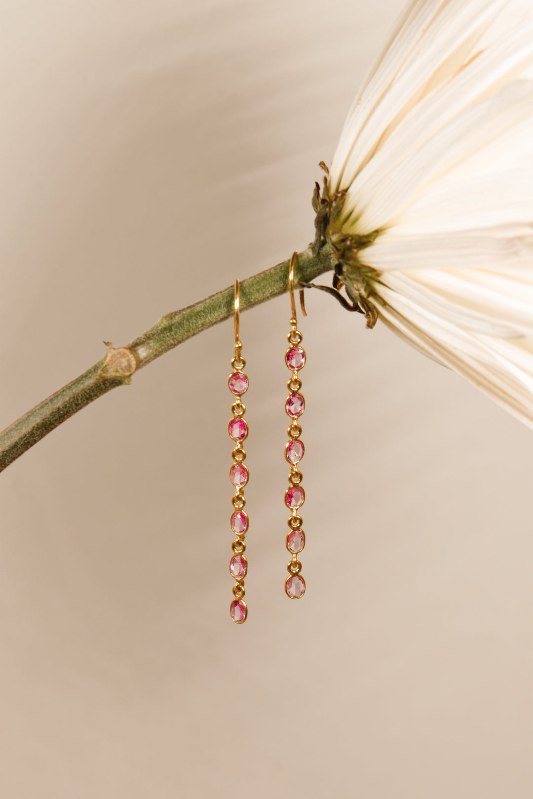 Colored Stone Earrings Gold & Platinum