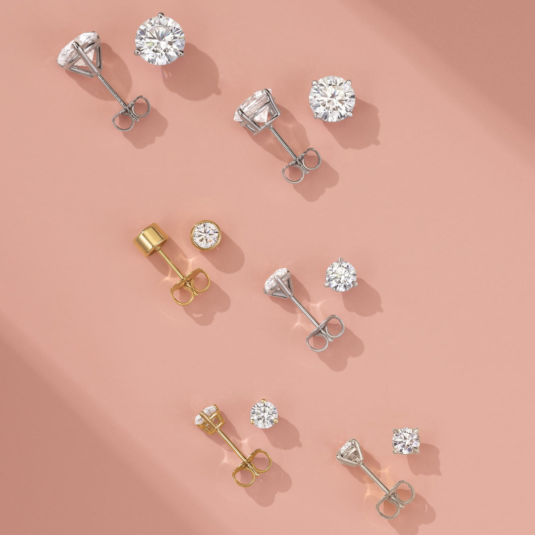 All Gold And Platinum Earrings
