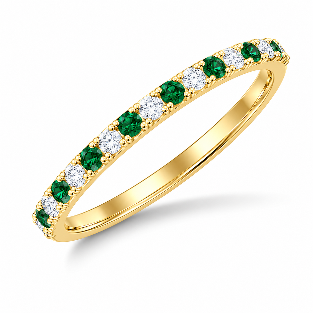Wedding Bands Colored Stone Women